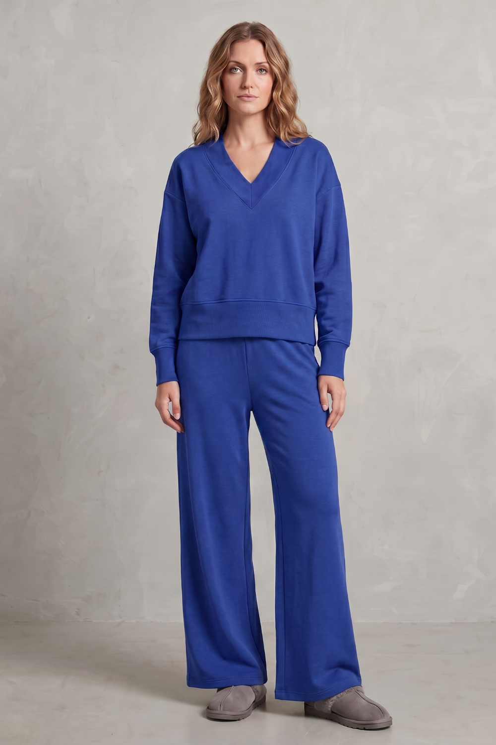 Haven relaxed v neck top and wide leg pants set – image 6