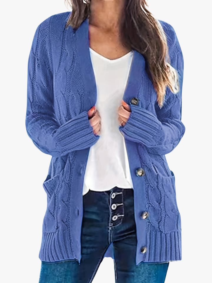 Piper relaxed V neck button cardigan