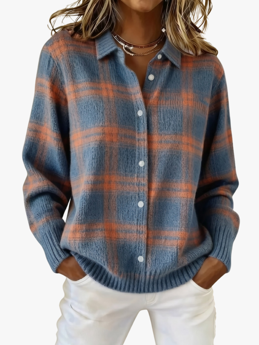 Tessa collared button knit cardigan