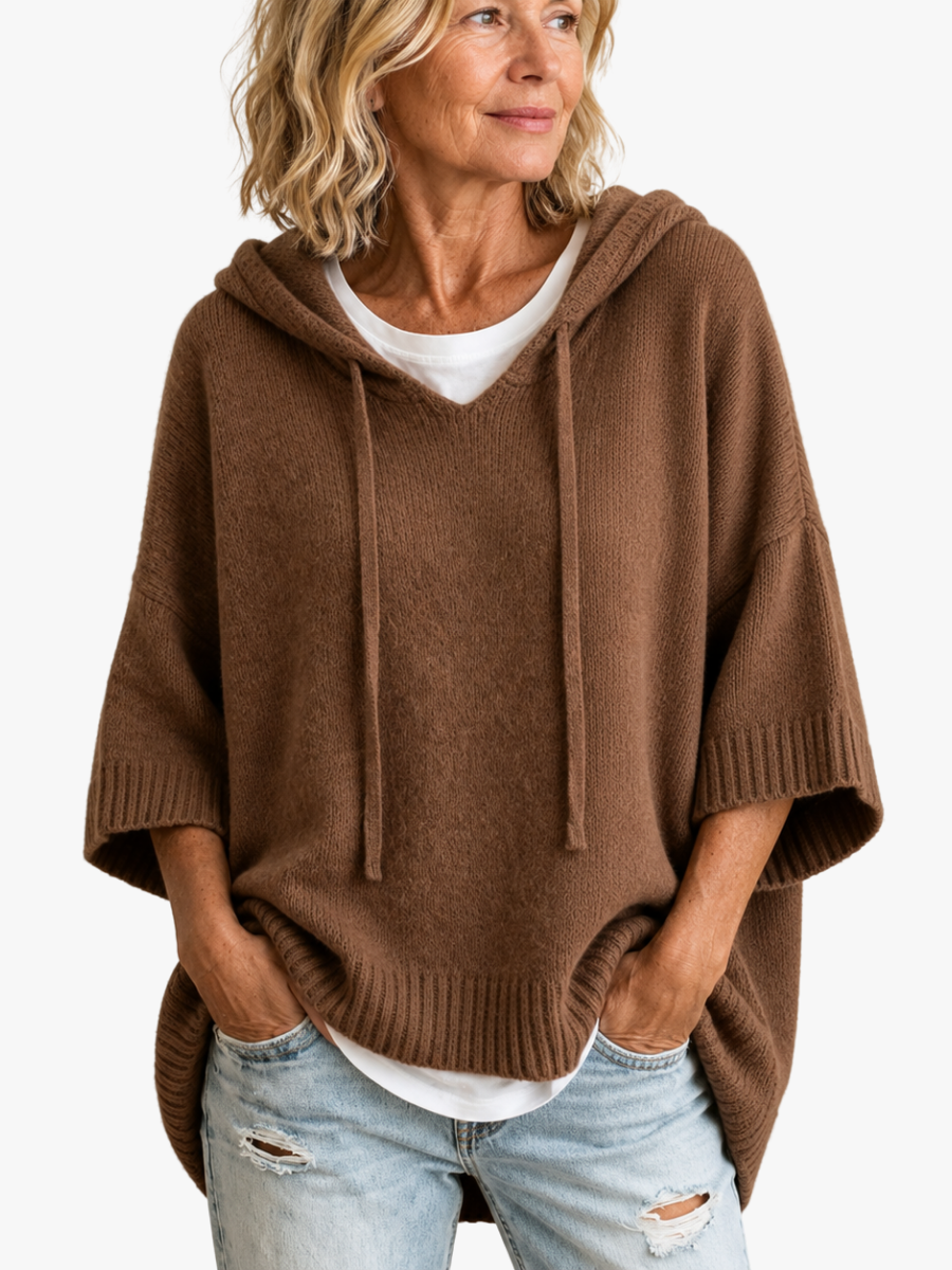 Lila oversized hooded sweater