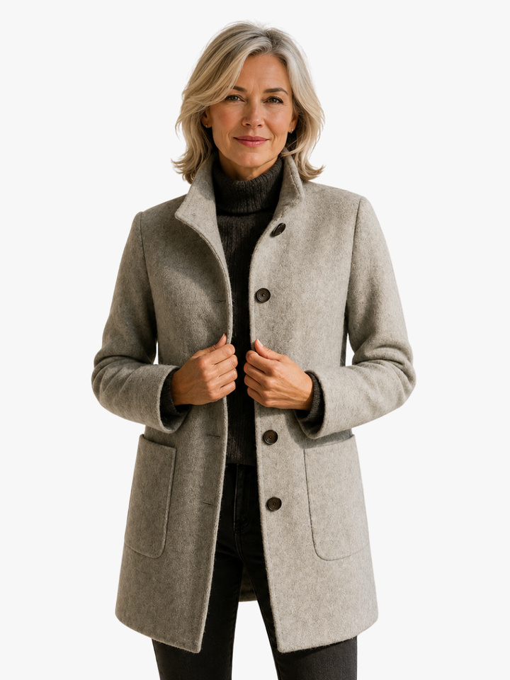 Charlotte fitted button coat