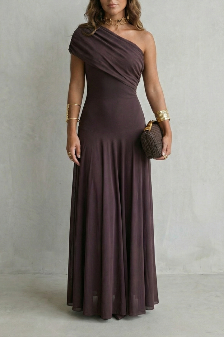 Tenley one shoulder wedding guest maxi dress
