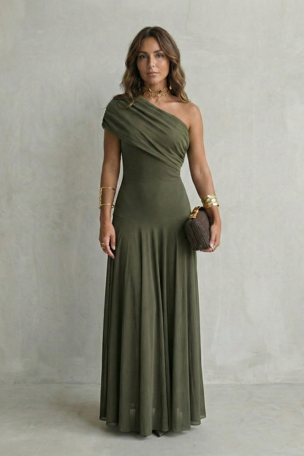 Tenley one shoulder wedding guest maxi dress – image 10