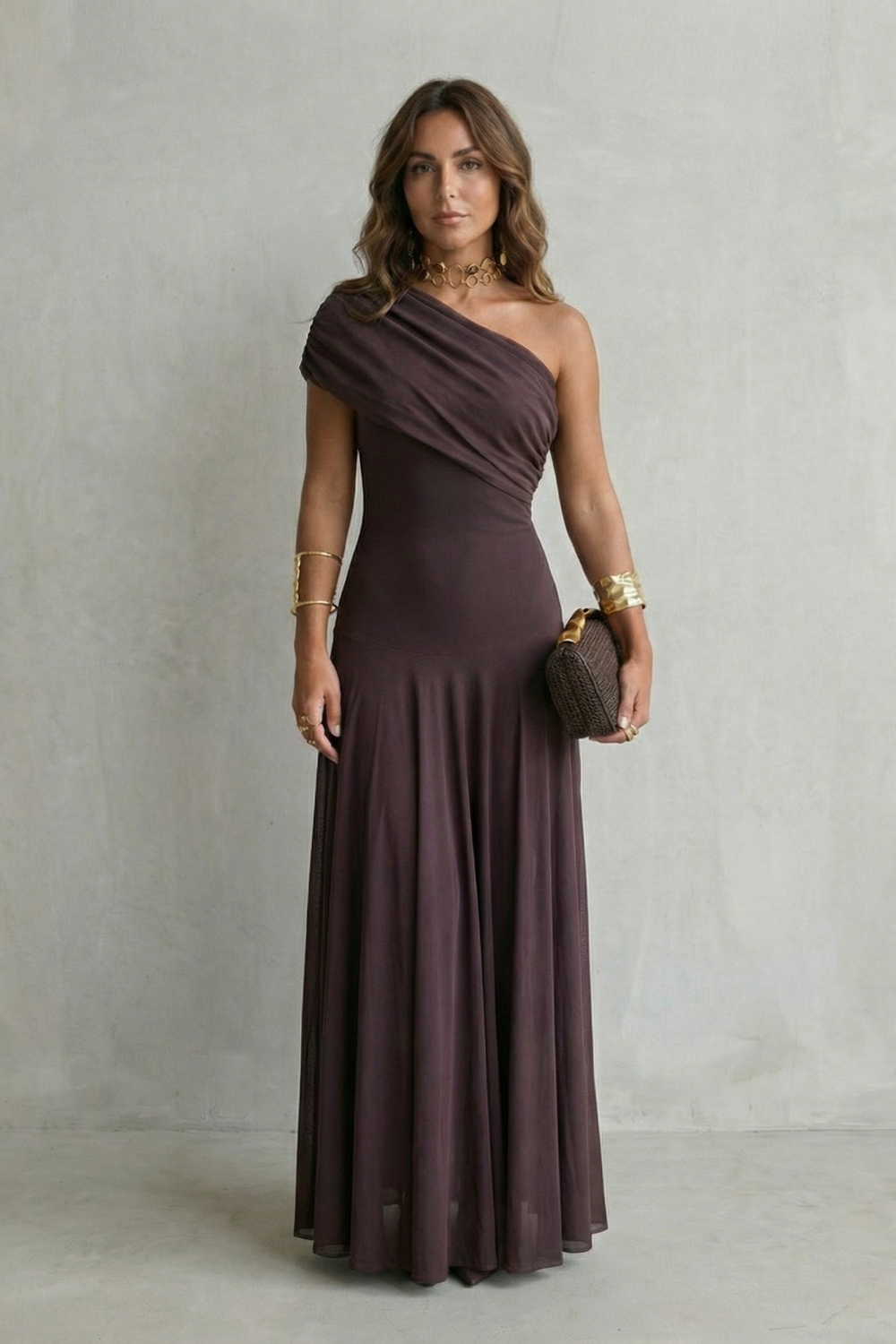 Tenley one shoulder wedding guest maxi dress – image 2