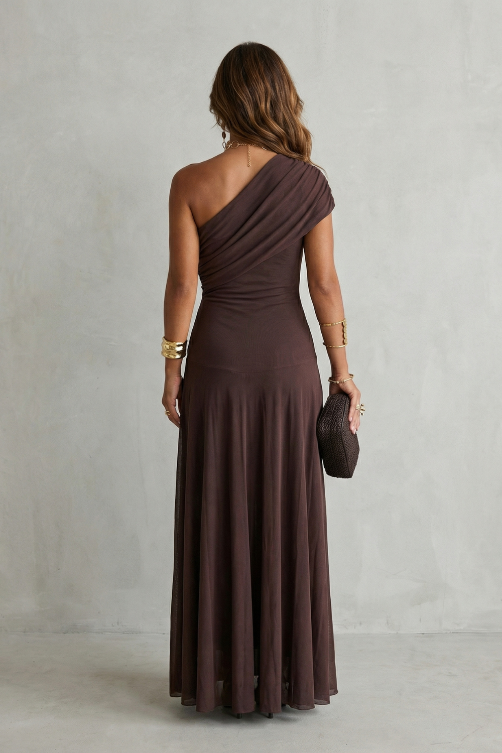 Tenley one shoulder wedding guest maxi dress – image 4