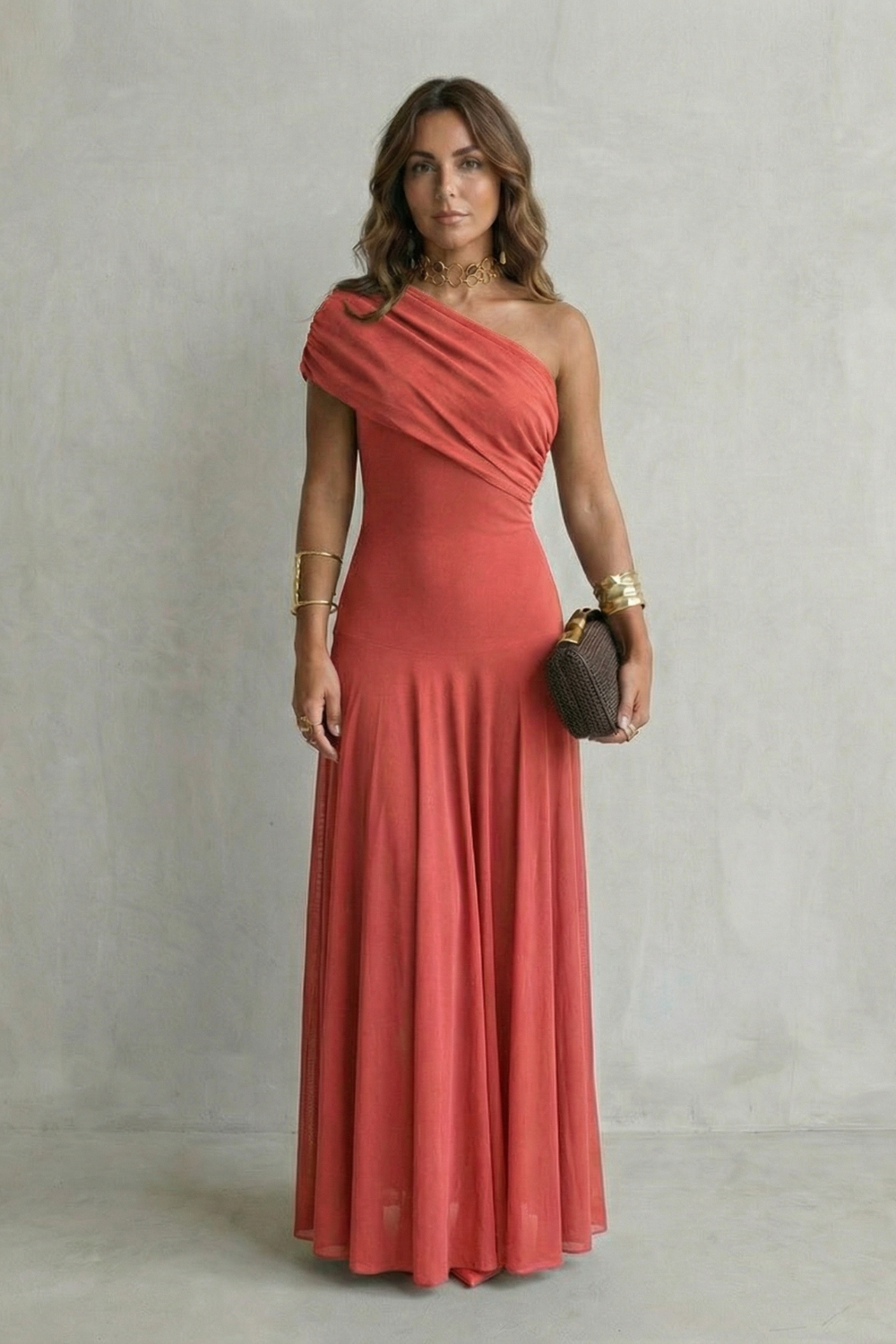 Tenley one shoulder wedding guest maxi dress – image 6