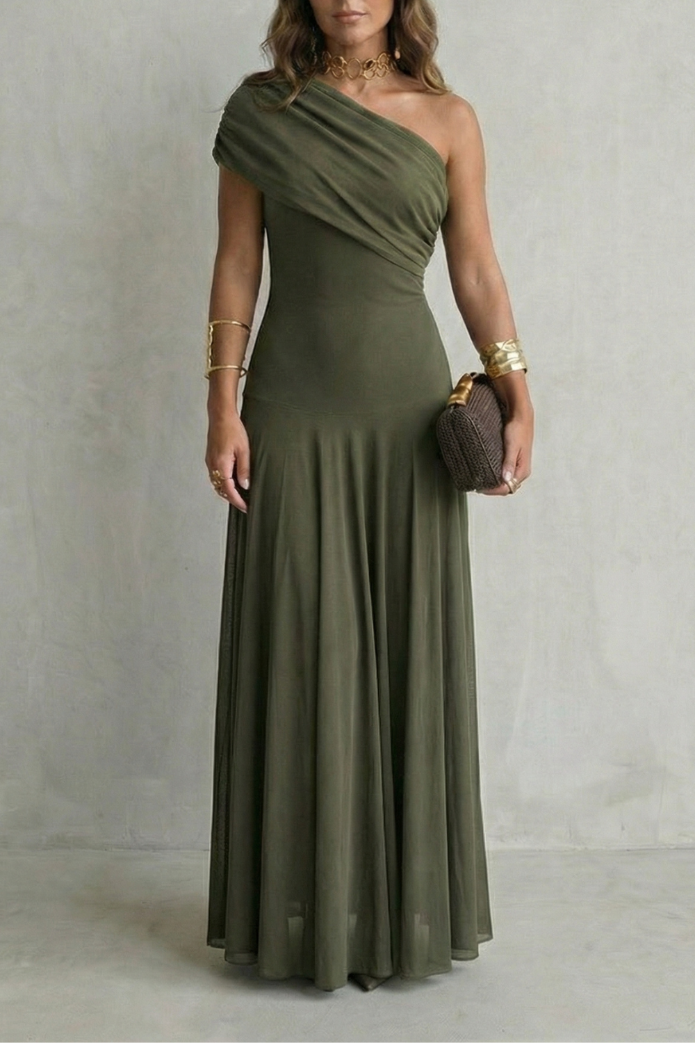 Tenley one shoulder wedding guest maxi dress – image 9