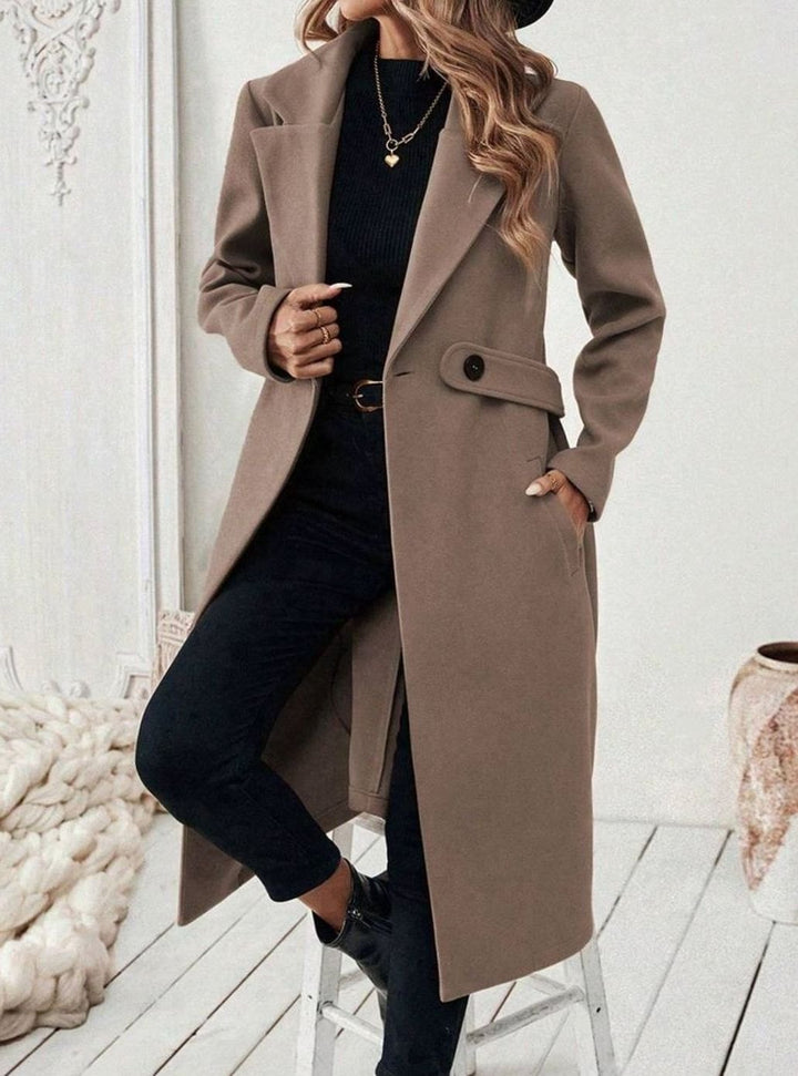 Whitney belted long wool coat – image 10