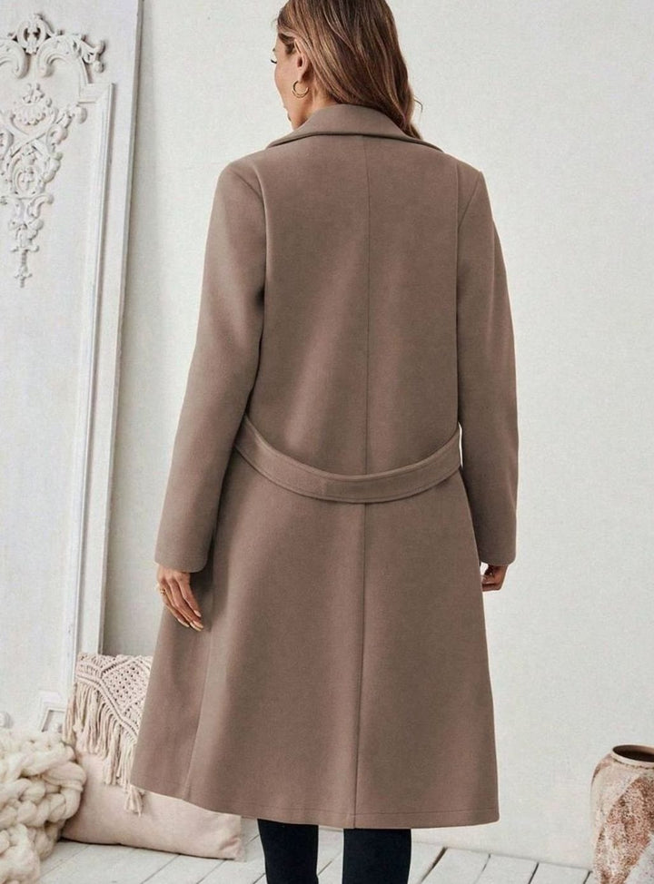 Whitney belted long wool coat – image 11