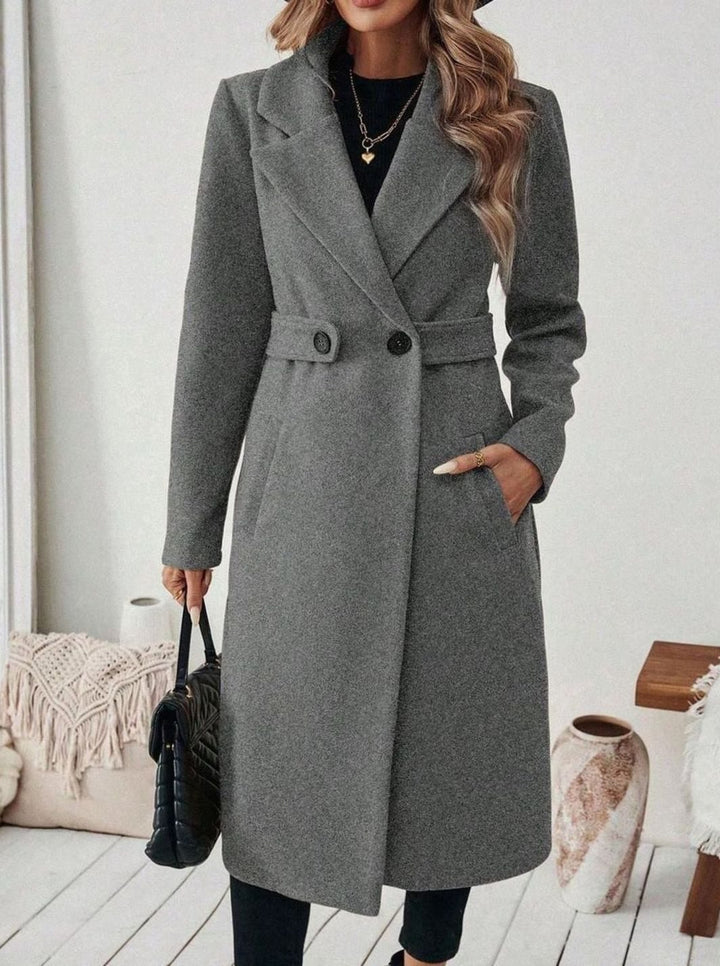 Whitney belted long wool coat – image 13