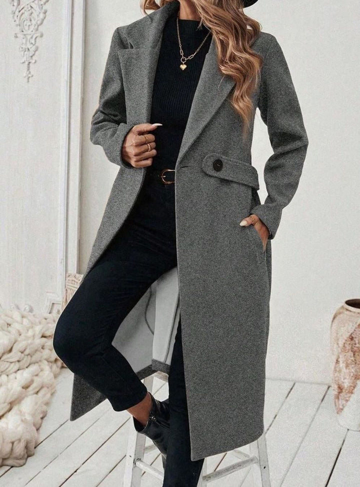 Whitney belted long wool coat – image 14