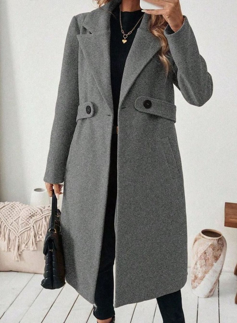 Whitney belted long wool coat – image 16