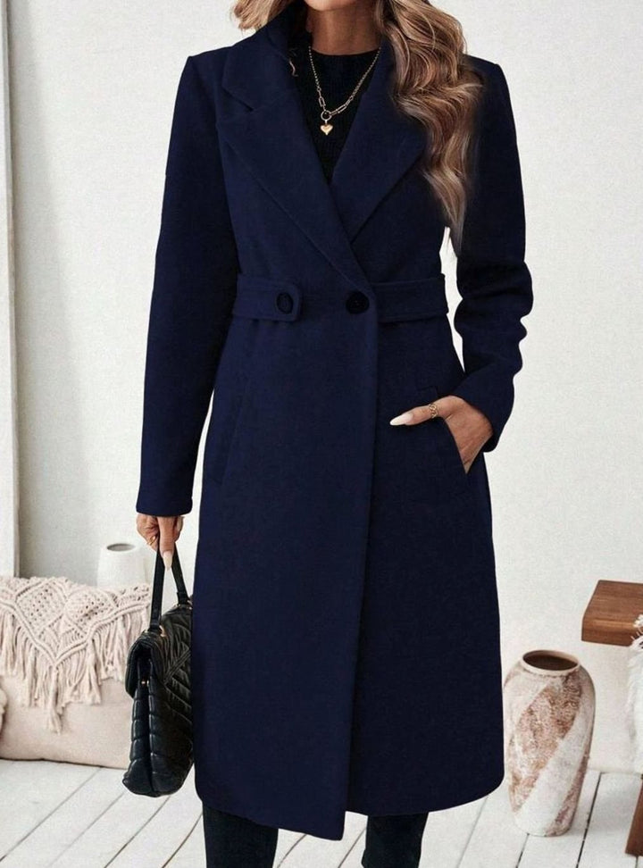 Whitney belted long wool coat – image 17