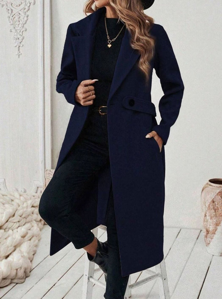 Whitney belted long wool coat – image 18