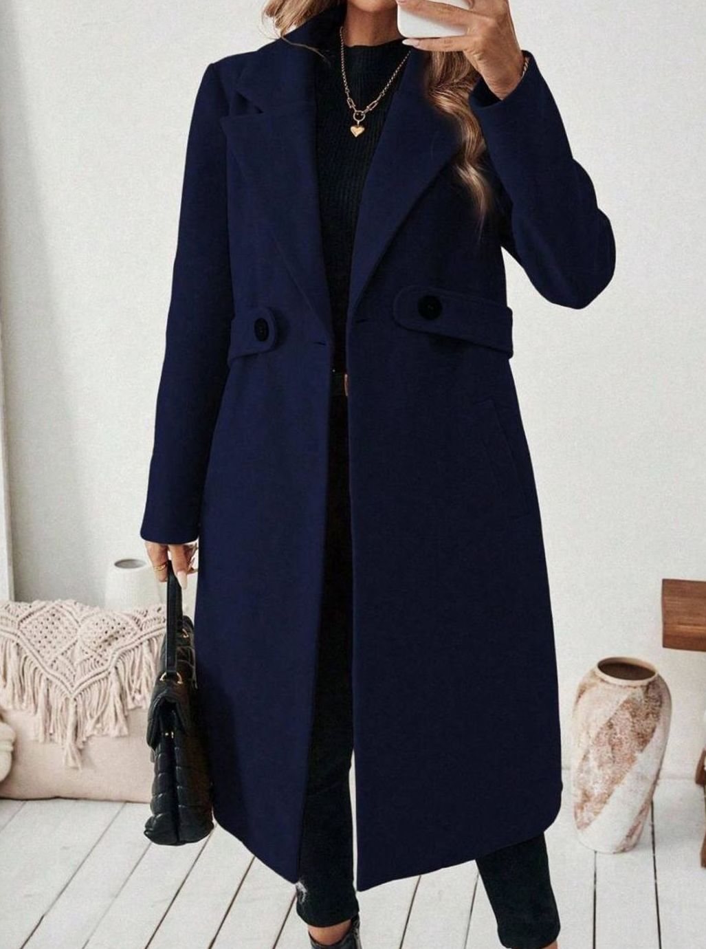 Whitney belted long wool coat – image 20