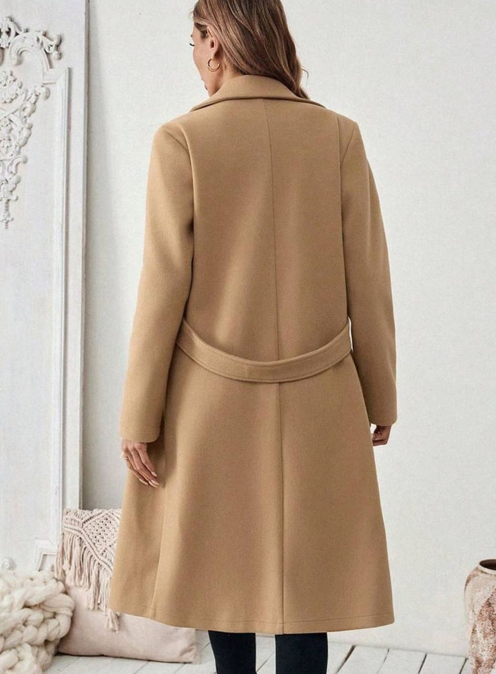 Whitney belted long wool coat – image 3