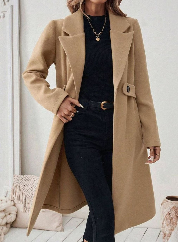Whitney belted long wool coat – image 4