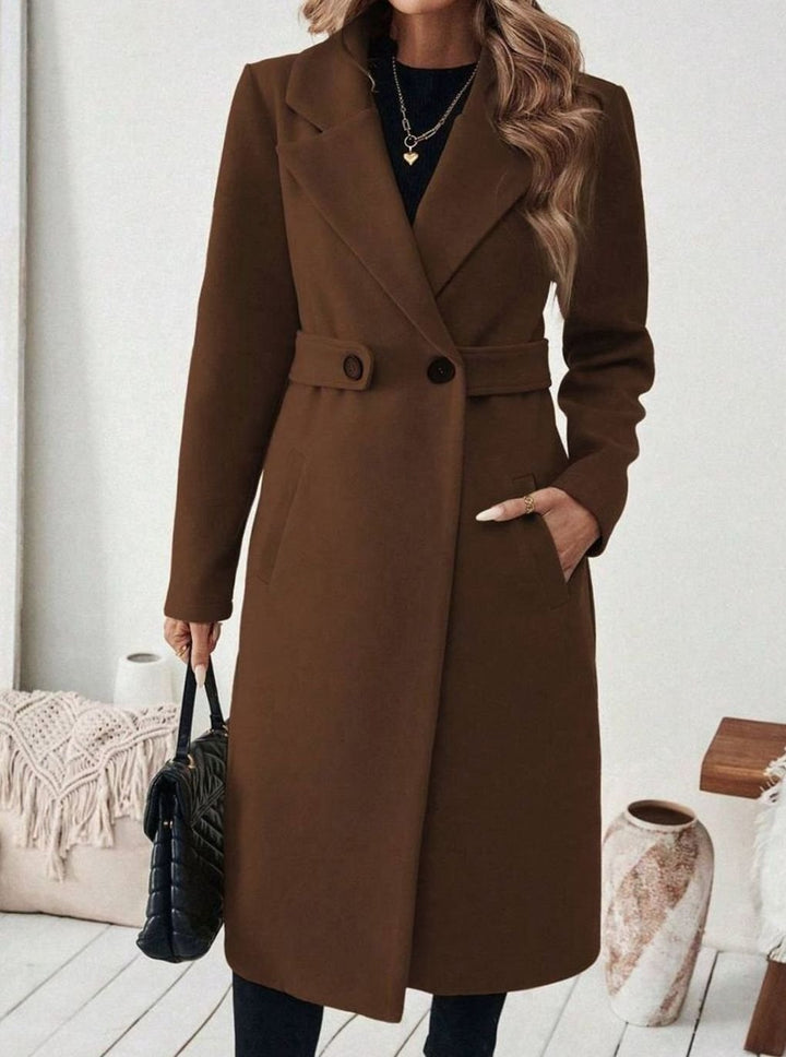 Whitney belted long wool coat – image 5