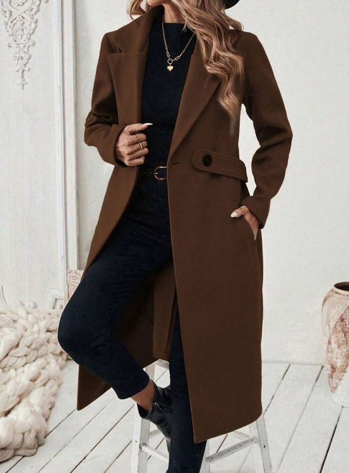 Whitney belted long wool coat – image 6