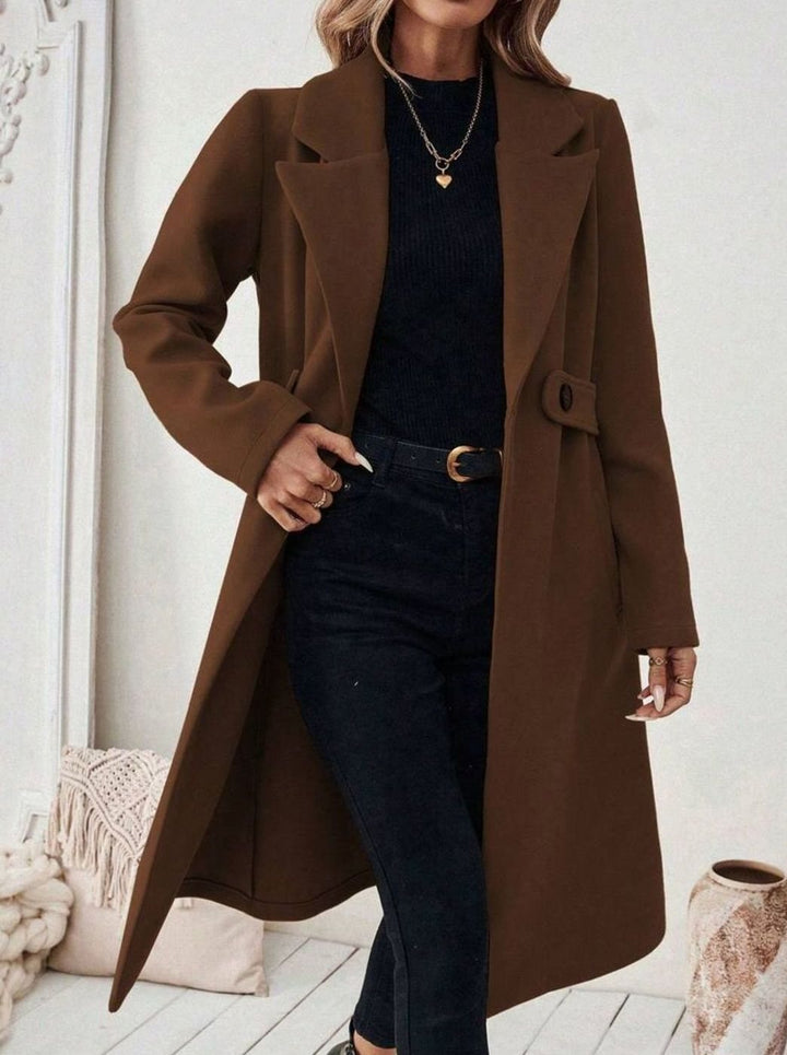 Whitney belted long wool coat – image 8