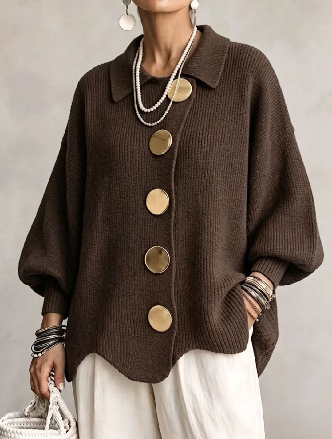 Genevieve oversized button front cardigan – image 9