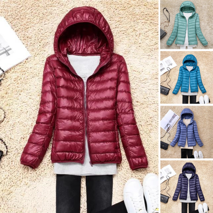Alyssa ultralight packable puffer jacket with hood – image 2