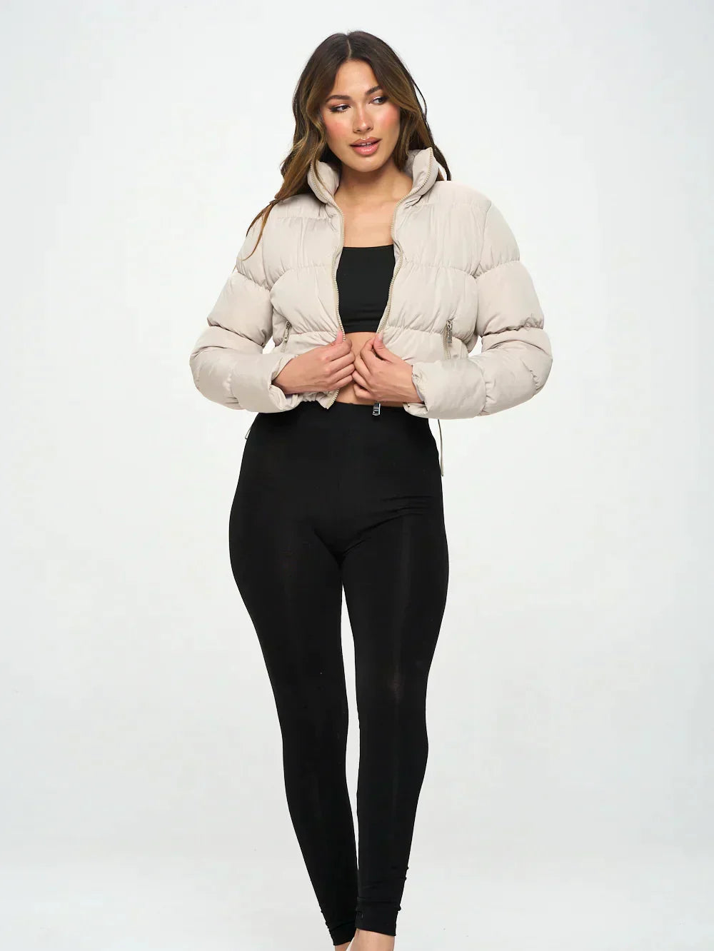 June classic cropped puffer jacket – image 3