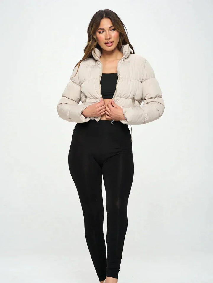 June classic cropped puffer jacket – image 3