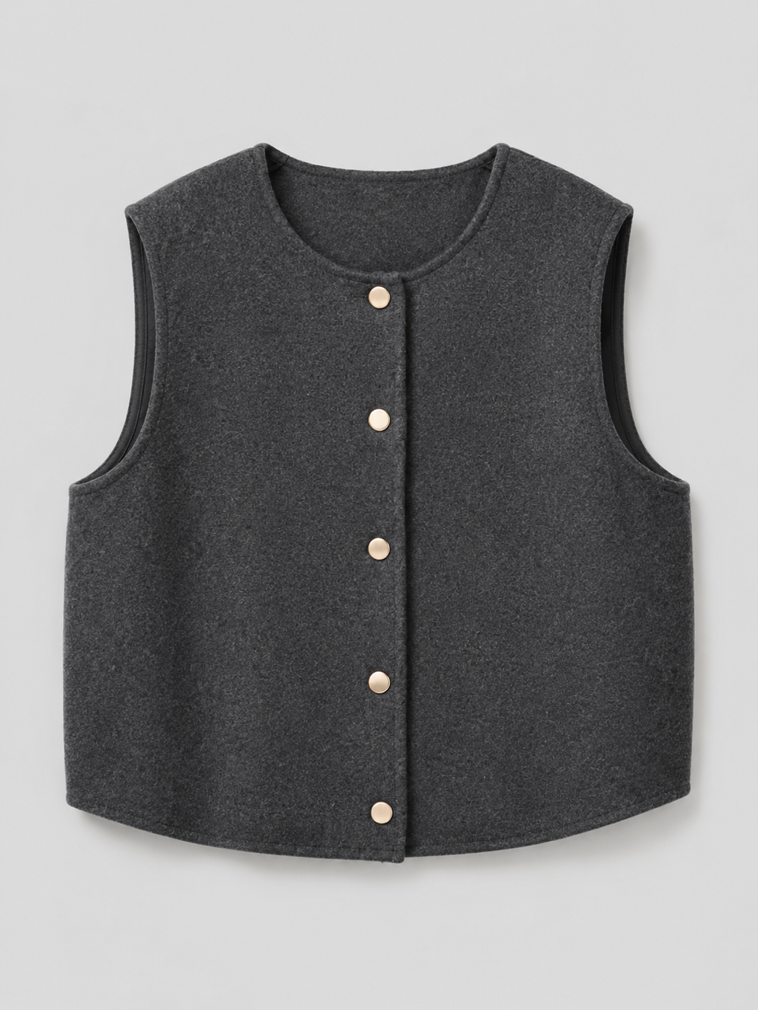 Phoebe v neck button front knit vest – image 4