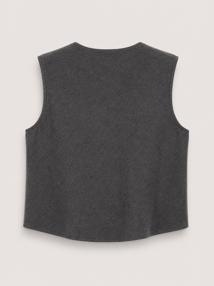 Phoebe v neck button front knit vest – image 5