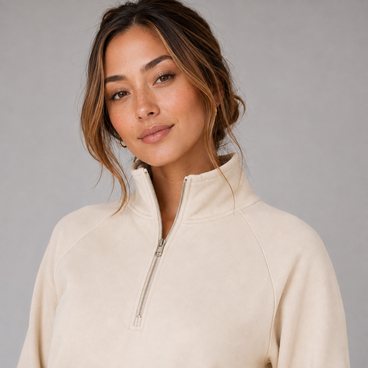 Lucinda half zip lounge set with wide leg pants – image 4