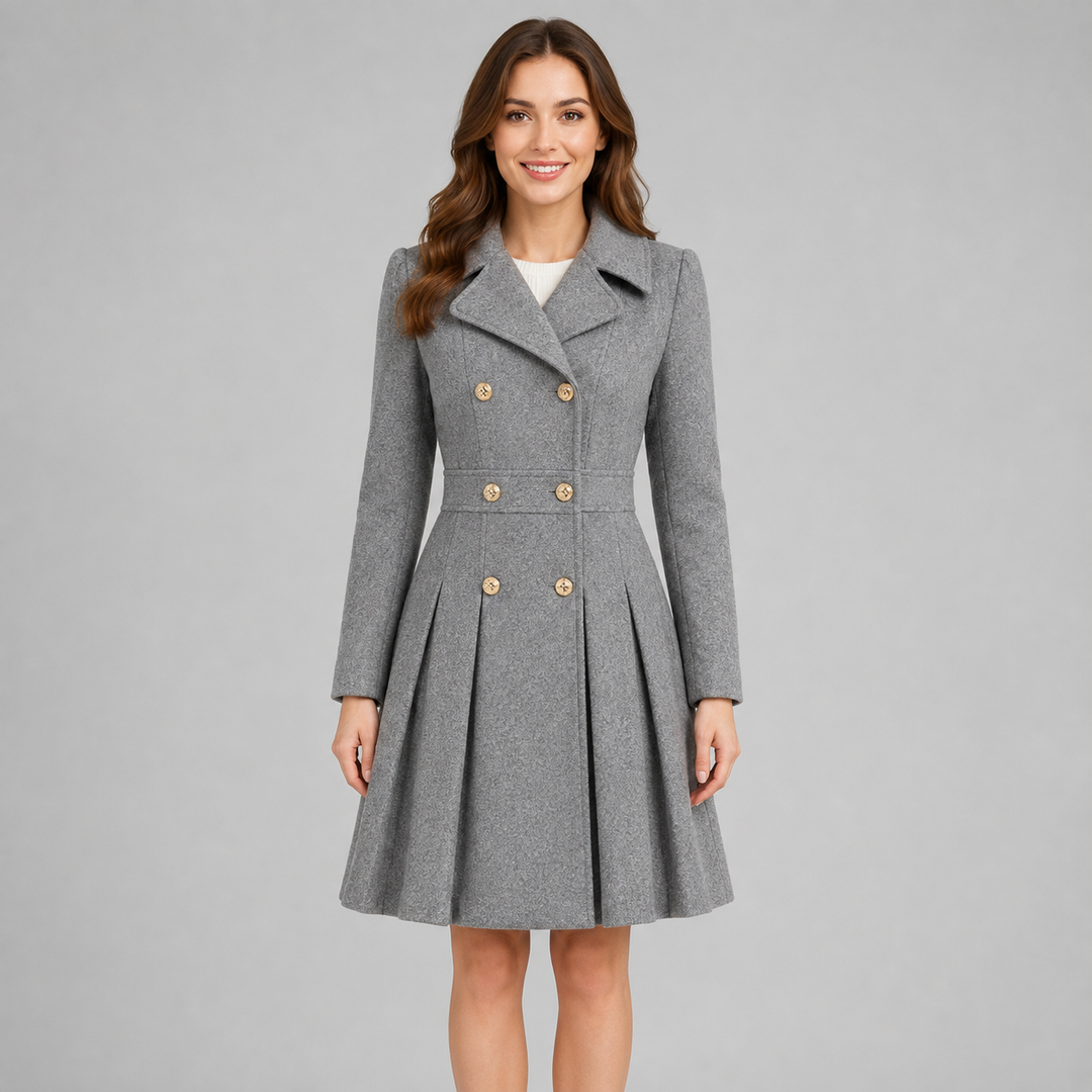 Finley double breasted flared winter coat