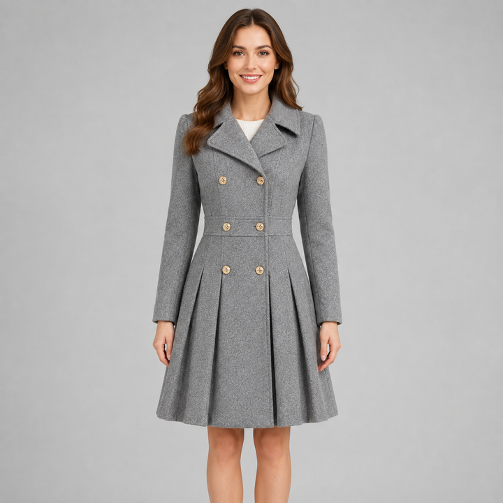Finley double breasted flared winter coat