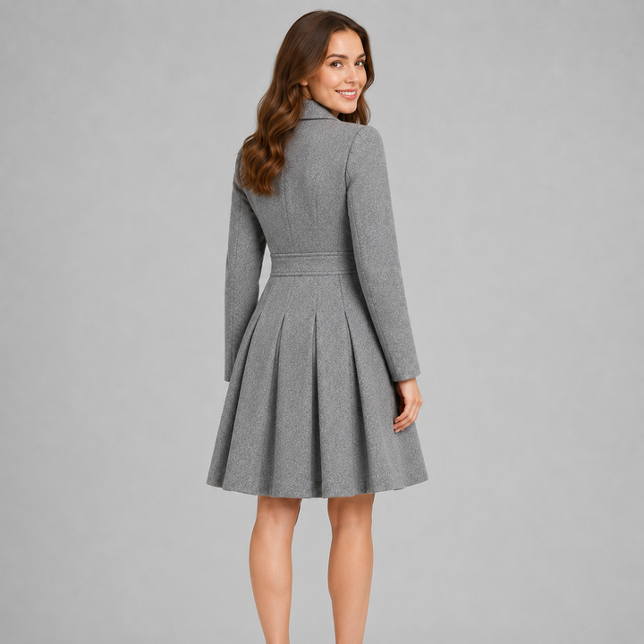 Finley double breasted flared winter coat – image 2