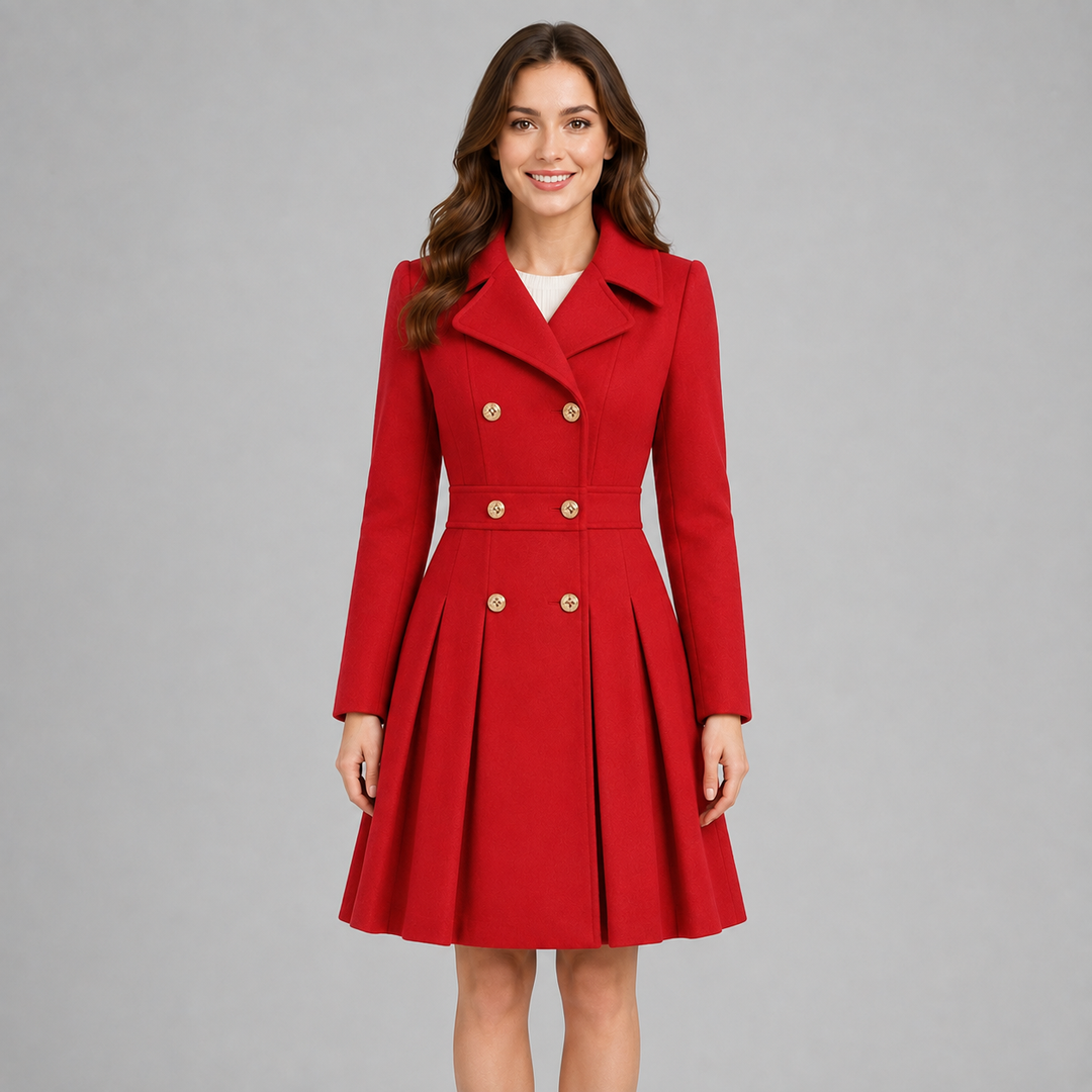 Finley double breasted flared winter coat – image 9