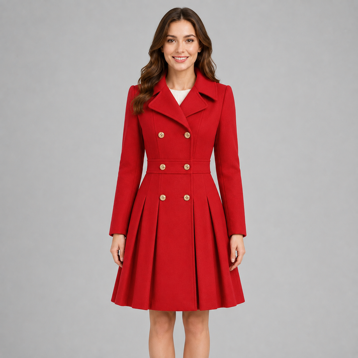 Finley double breasted flared winter coat – image 9