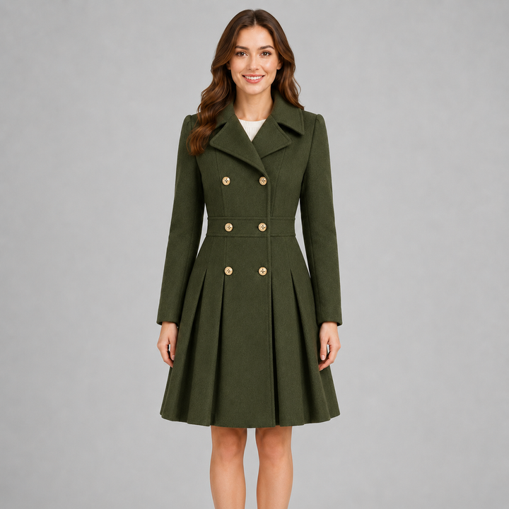 Finley double breasted flared winter coat – image 8