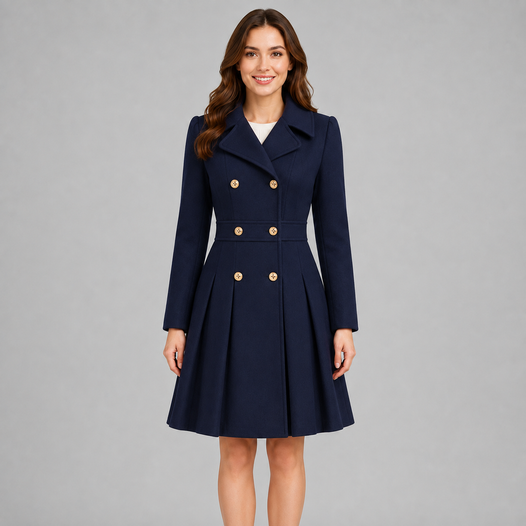 Finley double breasted flared winter coat – image 7