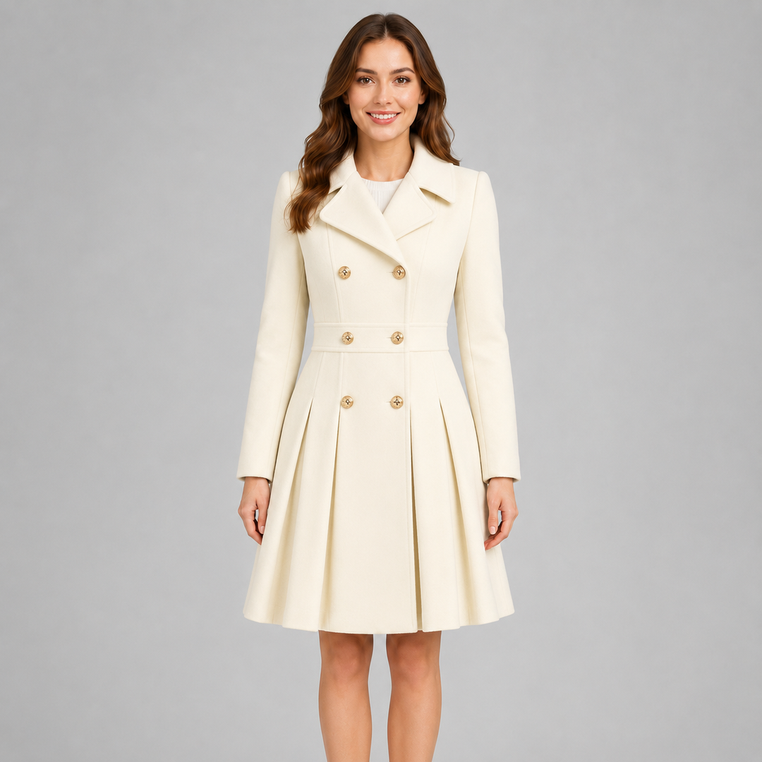 Finley double breasted flared winter coat – image 5