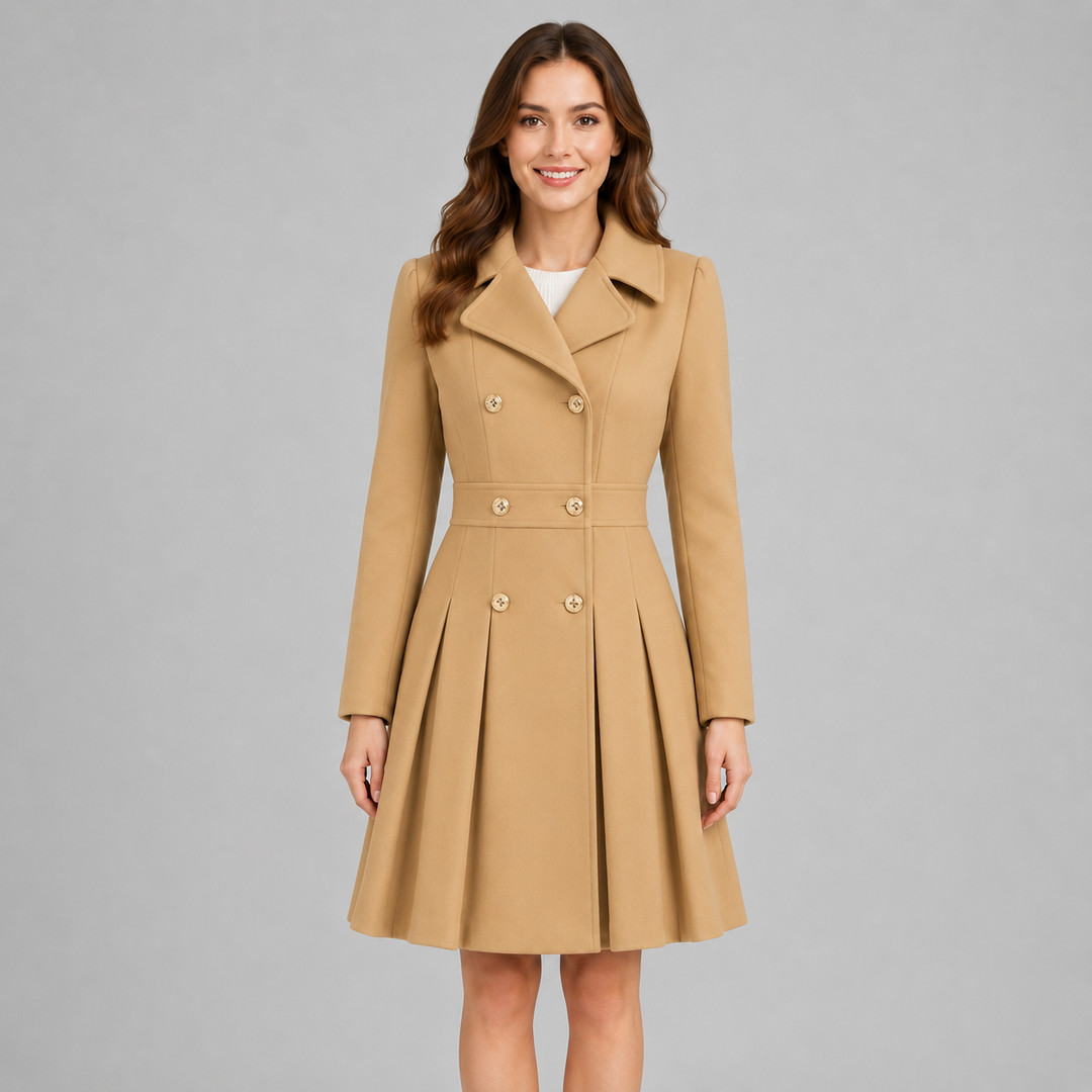 Finley double breasted flared winter coat – image 4