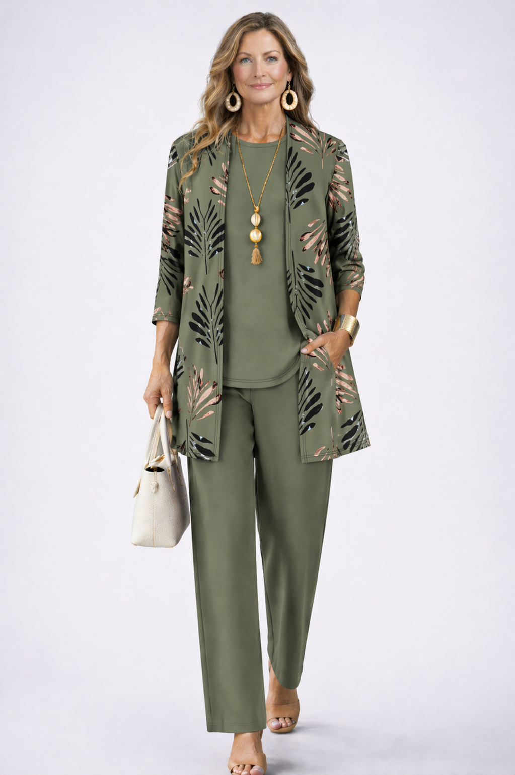 Marisol three piece cardigan and pants set
