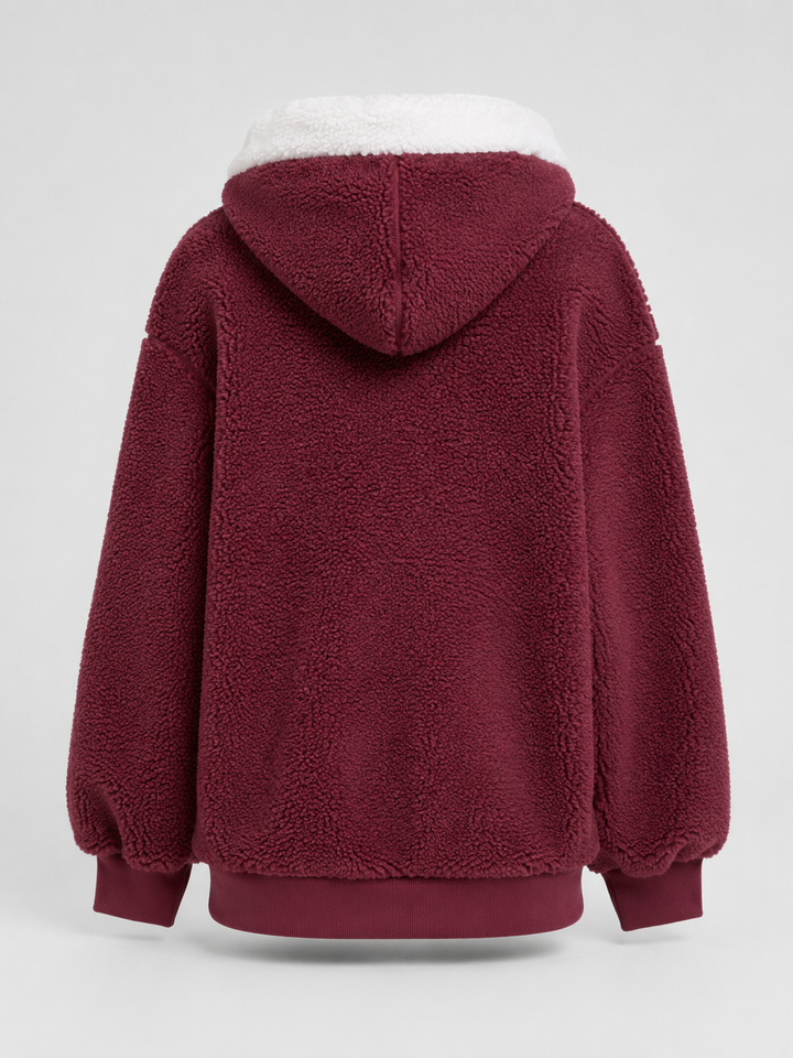 Molly contrast hood sherpa zip up jacket – image 7