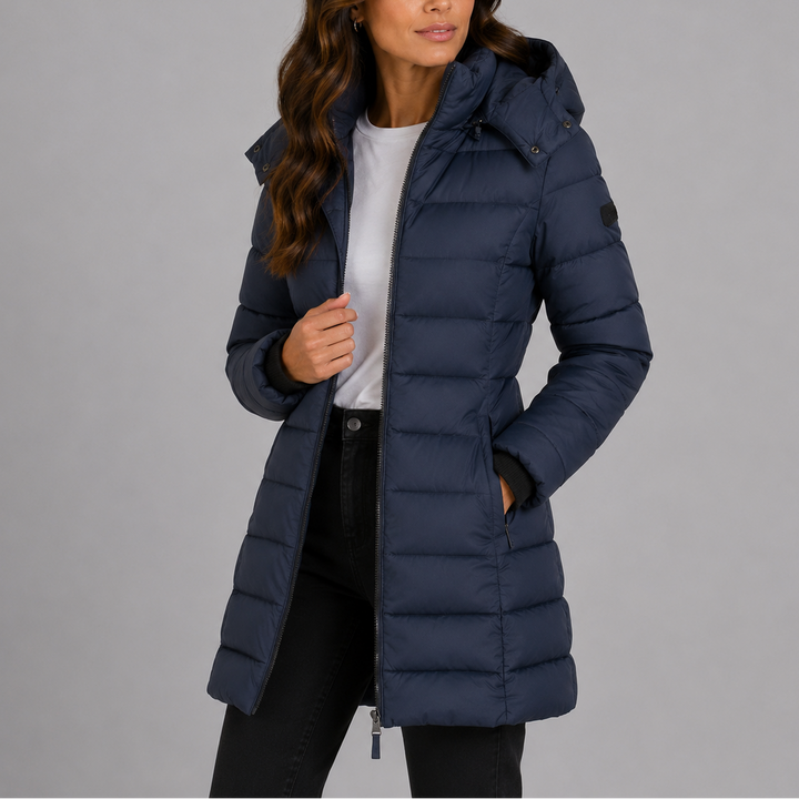 Nadine hooded long puffer jacket