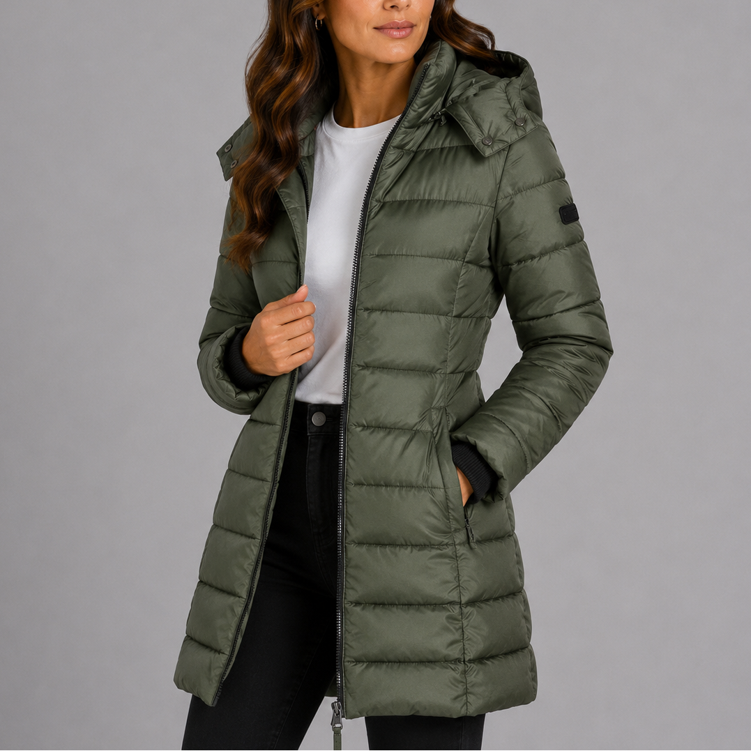 Nadine hooded long puffer jacket – image 3