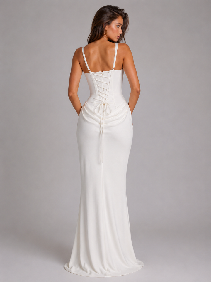 Jenna square neck bodycon corset maxi dress – image 33