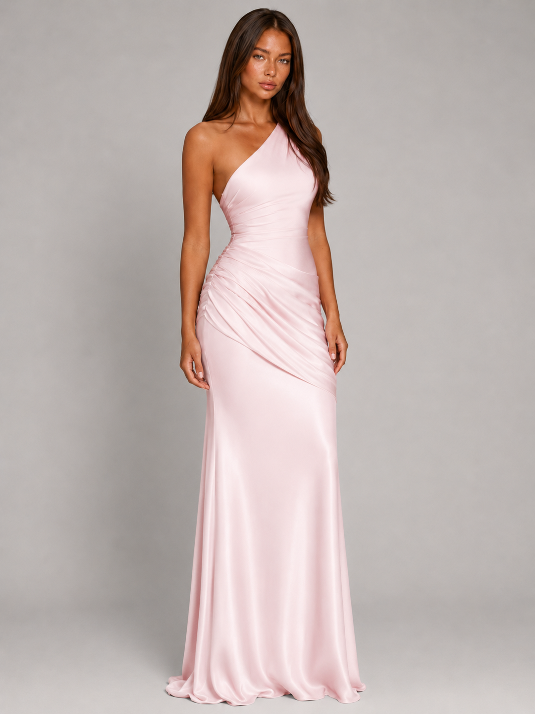 Valerie one shoulder satin maxi dress – image 12