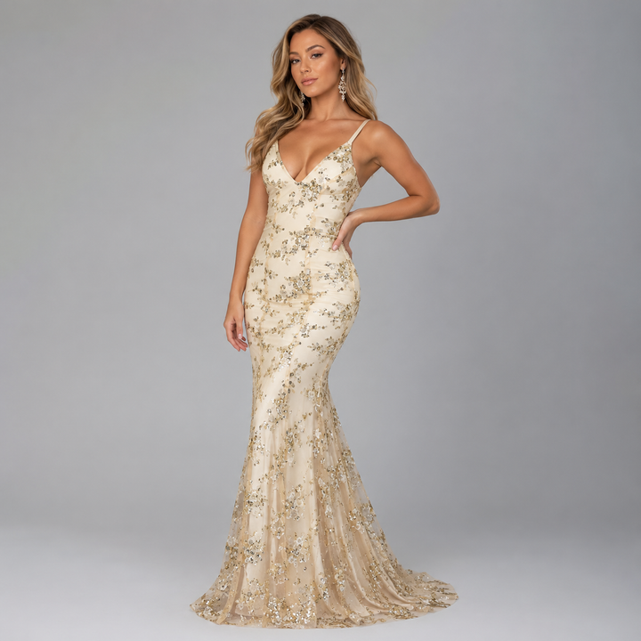 Giada sequin backless evening maxi dress – image 6
