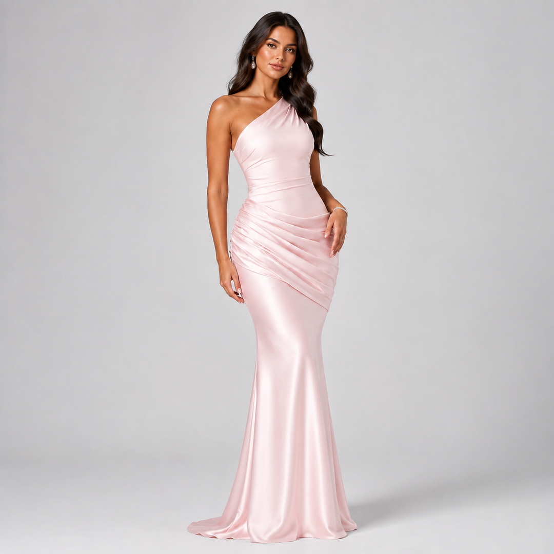Ada draped waist satin maxi dress – image 8