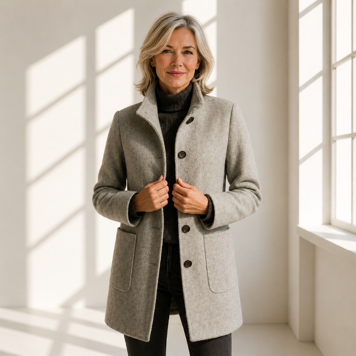 Charlotte fitted button coat – image 13