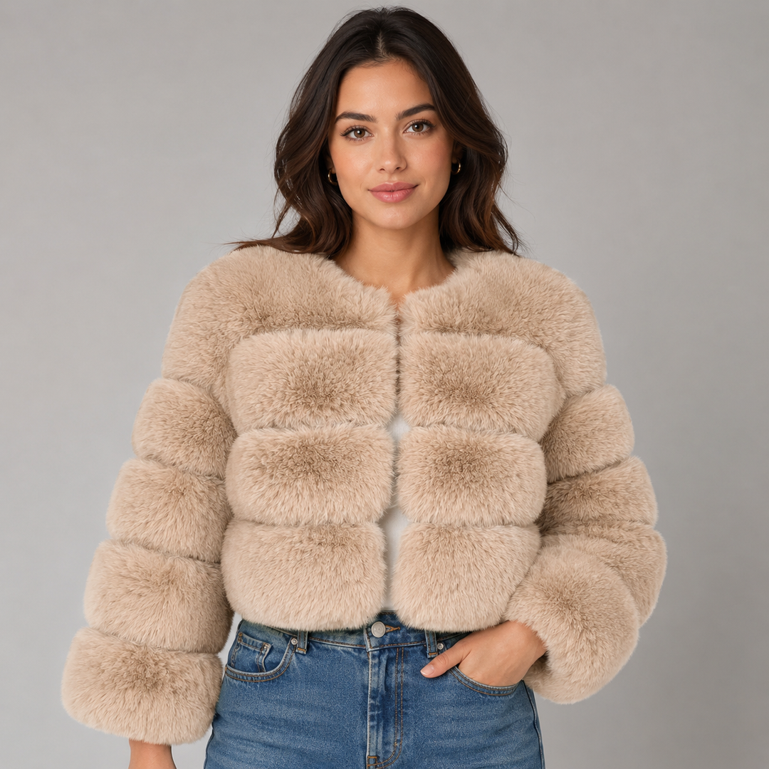 Lorelei cropped faux fur jacket